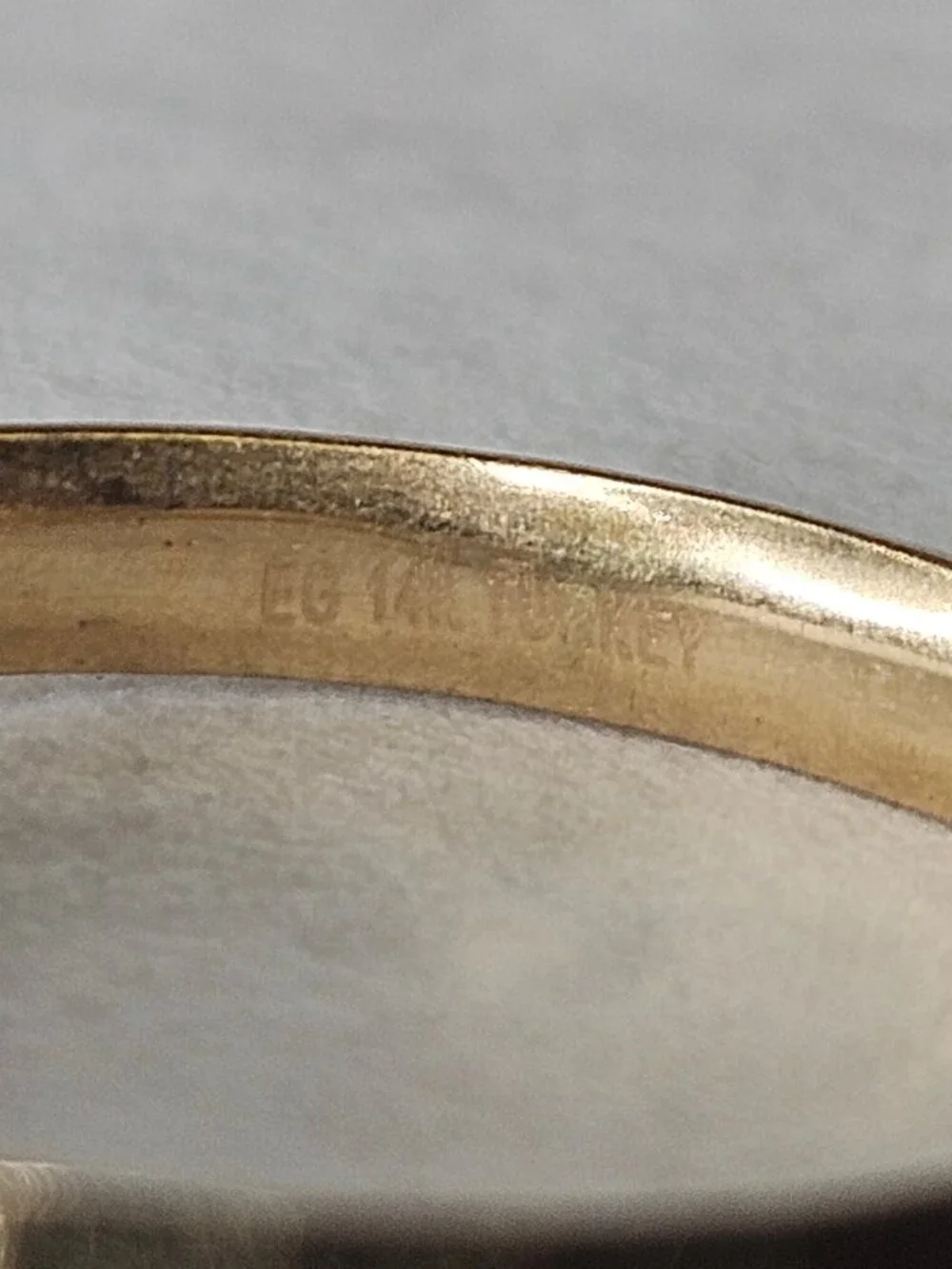 14K Yellow Gold Hexagonal Art Deco Style Men's Wedding Band Ring Size 10.25